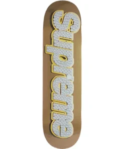 Supreme Bling Box Logo Skateboard Deck (SS22) Gold