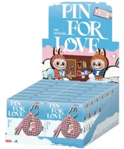 Pop Mart Labubu The Monsters Pin for Love Serie Buchstabenanhänger (N-Z) Versiegelter Karton (14 Blindboxen)