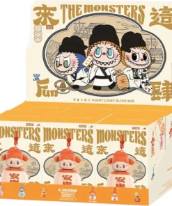 Pop Mart Labubu Die Monster Lasst uns zusammen Spaß haben Serie Nachtlicht Versiegelter Kasten (6 Blindboxen)