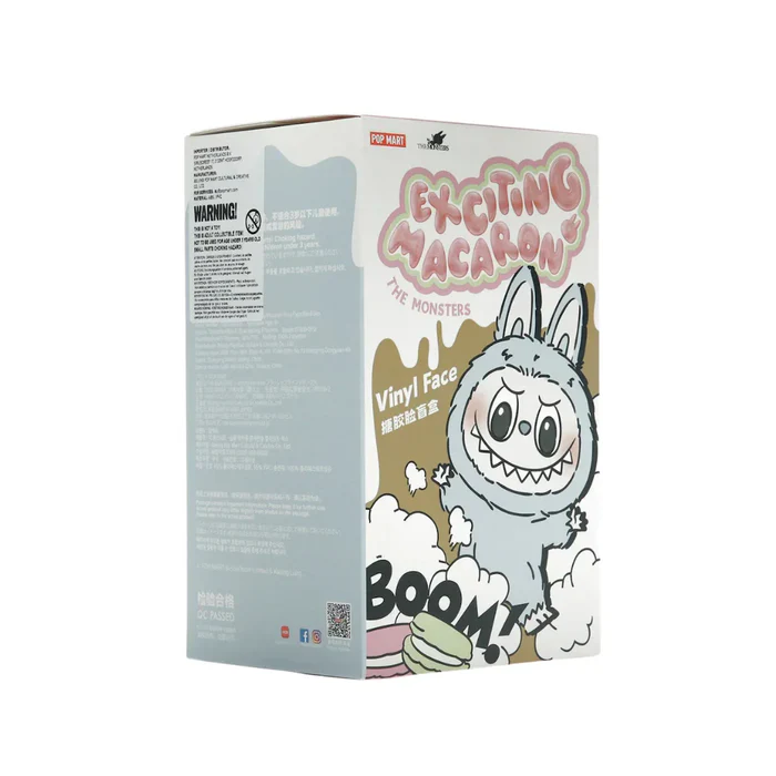Pop Mart Labubu The Monsters Aufregende Macarons Vinyl-Plüschanhänger Einzel-Blindbox