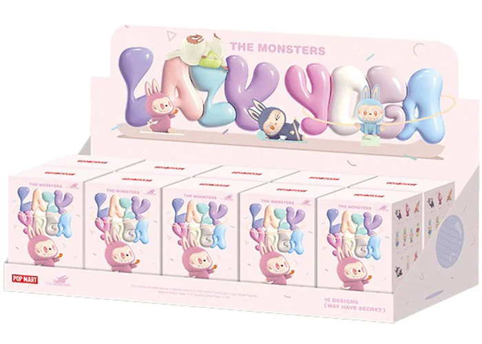 Pop Mart Labubu The Monsters Lazy Yoga Series Figuren Versiegelter Karton (10 Blindboxen)