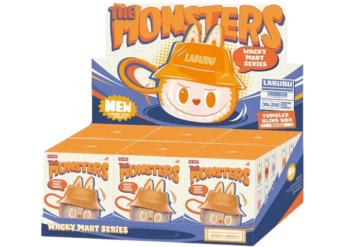 Pop Mart Labubu The Monsters Wacky Mart Serie Tumbler Blind Box Versiegelter Karton (6 Blind Boxen)