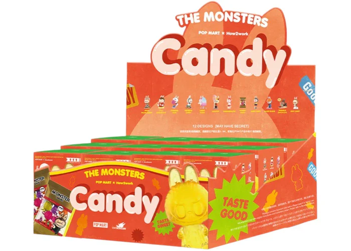 Pop Mart The Monsters Labubu Candy Series Figuren Versiegelter Karton (12 Blindboxen)