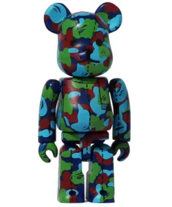 Bearbrick A Bathing Ape 28th Anniversary Camo #1 100% Grün/Rot/Blau