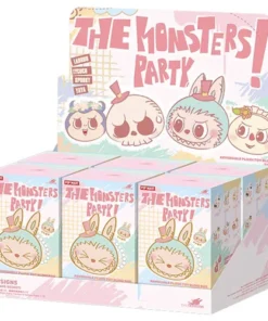 Pop Mart Labubu The Monsters Party Series Wendbare Plüschpuppe Versiegelter Karton (6 Blindboxen)