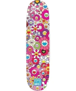 Takashi Murakami x Takashi Murakami Flower Skateboard Deck Pink