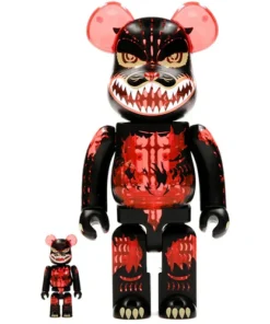 Bearbrick Godzilla VS Destoroyah Version Godzilla (Meltdown) 100% & 400% Set Klare Orange Version.