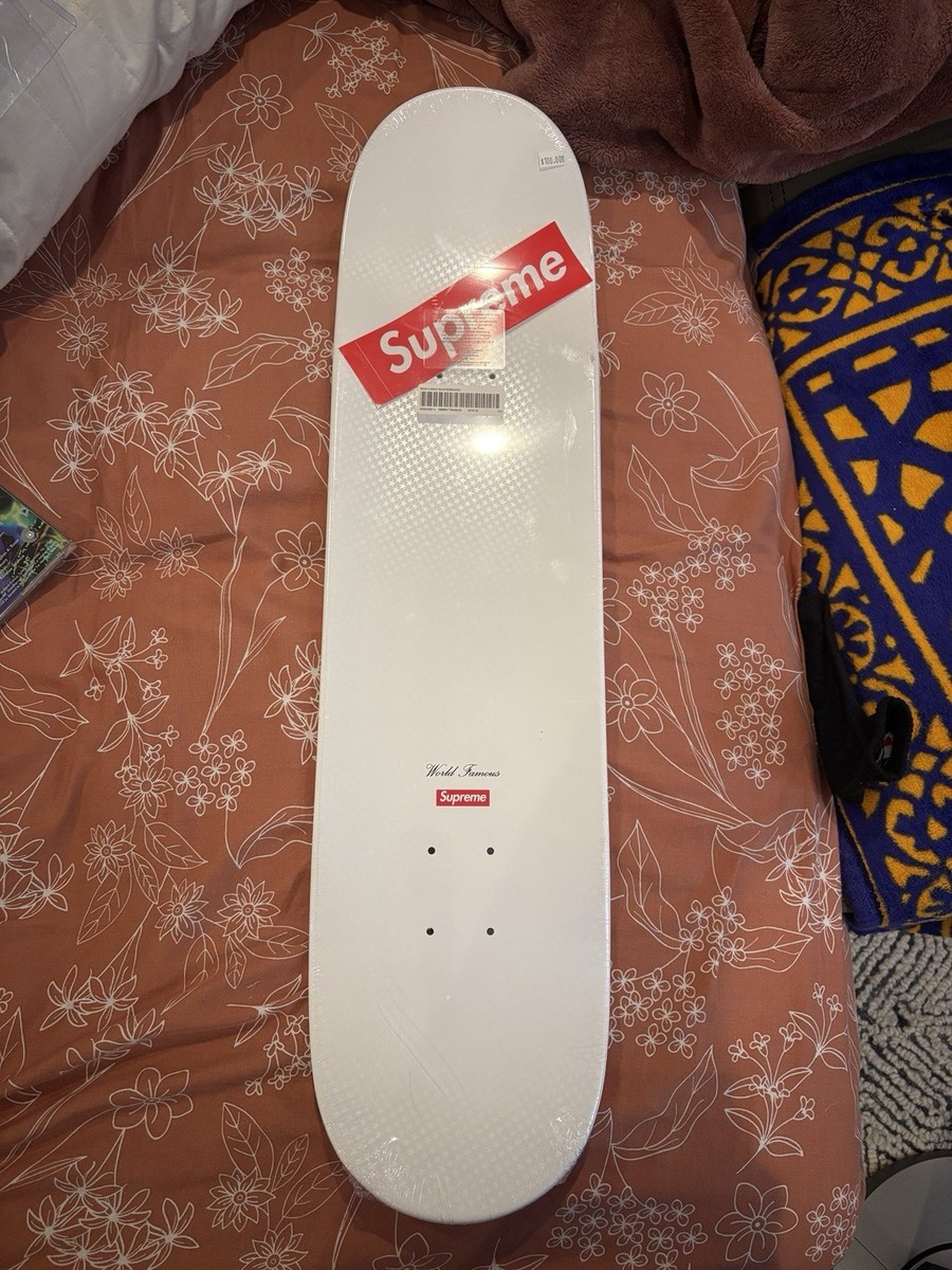 Supreme Tonal Box Logo Skateboard Deck Weiß